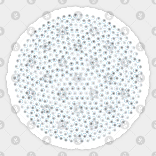 Dotwork - circles in blue an grey isolated on background Sticker by schtroumpf2510